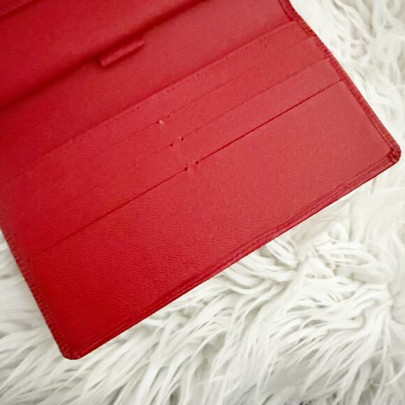 LOUIS VUITTON | Epi Leather Porte Trésor International Wallet Red Textured - Picture 7 of 13
